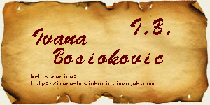 Ivana Bosioković vizit kartica